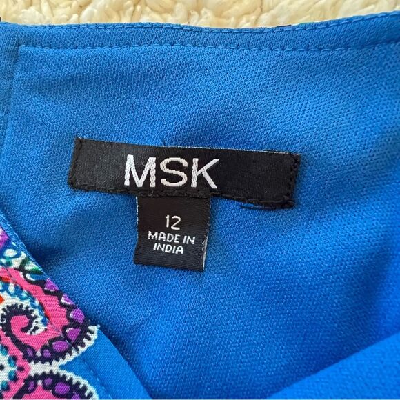 Y2K MSK Colorful Paisley Festival Hanky Hem Halter Fairycore Whimsy Dress Sz.12 - Picture 8 of 14